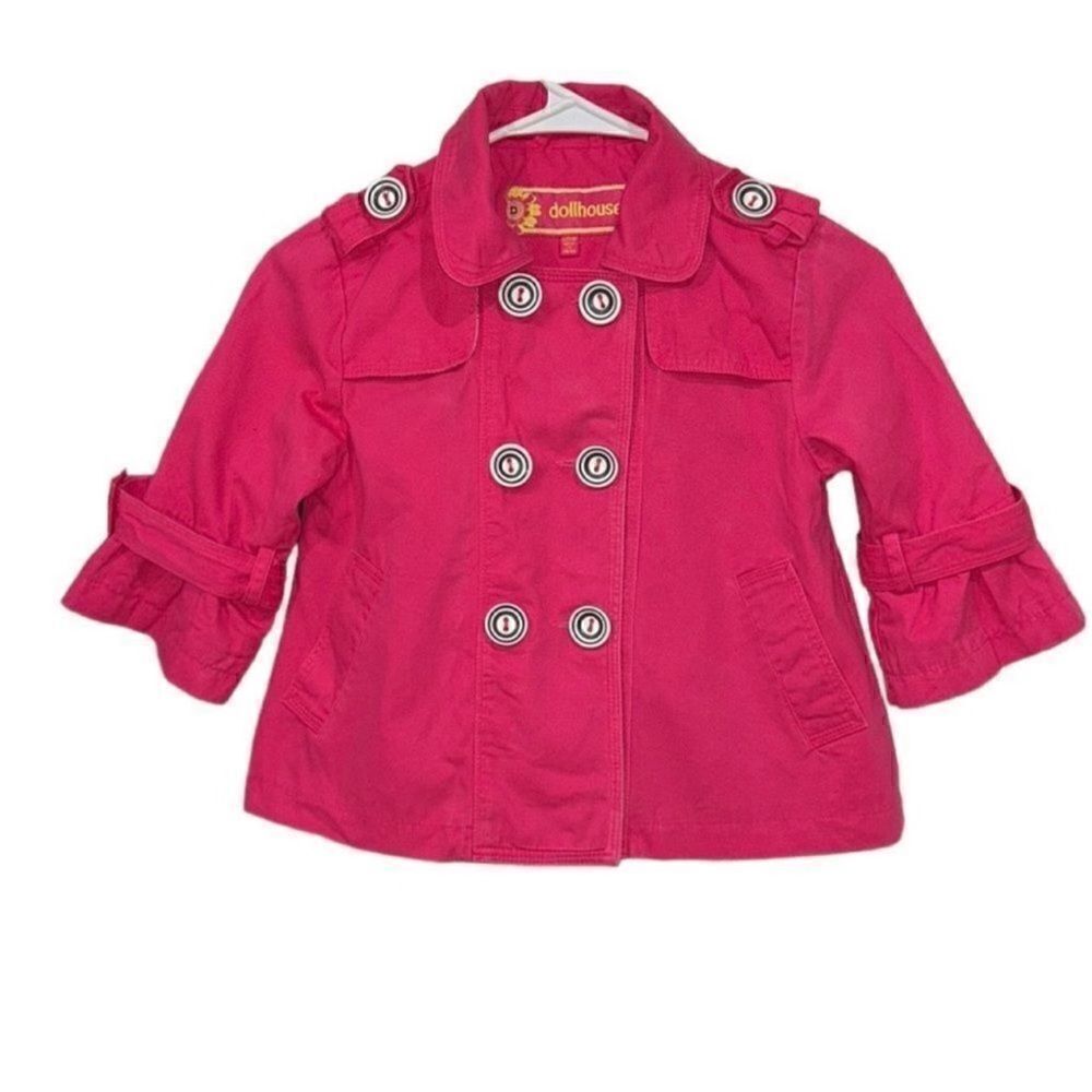 Dollhouse Girls Cropped Cotton Pink Jacket(Size L 7/8)